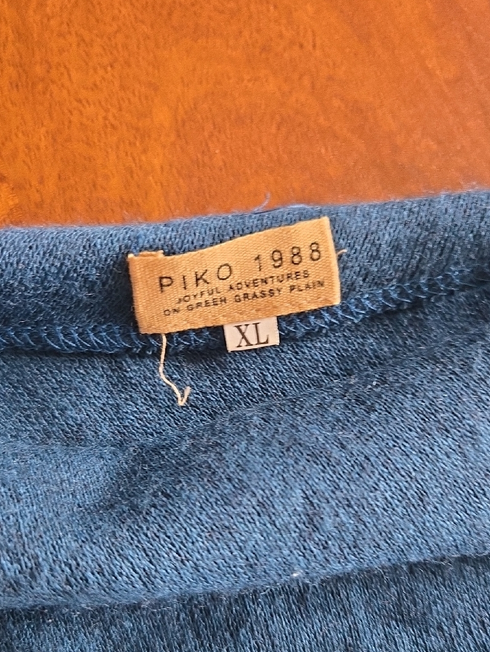 Piko 1988 Blue Assymetrical Off The Shoulder Short Sleeve Sweater Dress Tunic XL - Picture 3 of 8